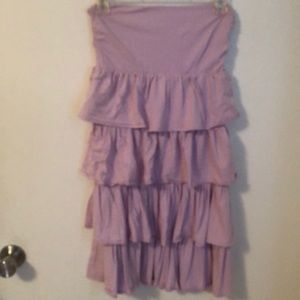J crew strapless ruffled dress